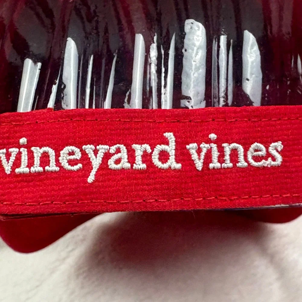 Vineyard Vines Red Baseball Cap Whale Logo Adjustable‎ Nautical Coastal Preppy